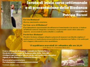 Serata di inizio corso settimanale e di presentazione della Biodanza